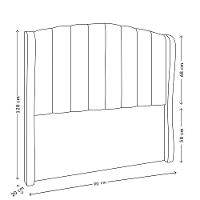 Cabeceira Para Cama Box Solteiro 90 Cm Angel Linho Cinza I02 - D'rossi - 2