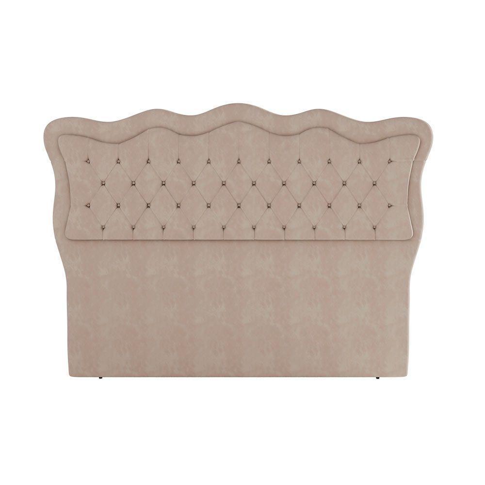 Cabeceira Para Cama Box King 193 Cm Eliza Veludo Bege I02 - D'rossi - 4