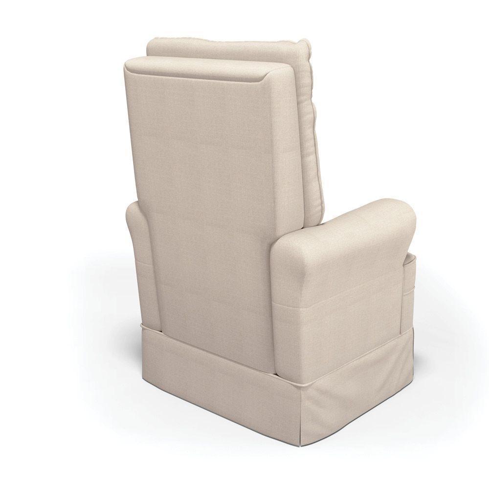 Poltrona De Amamentação Balanço E Puff Laura Base Madeira Linho Areia Tc183 G01 - D'rossi - 6