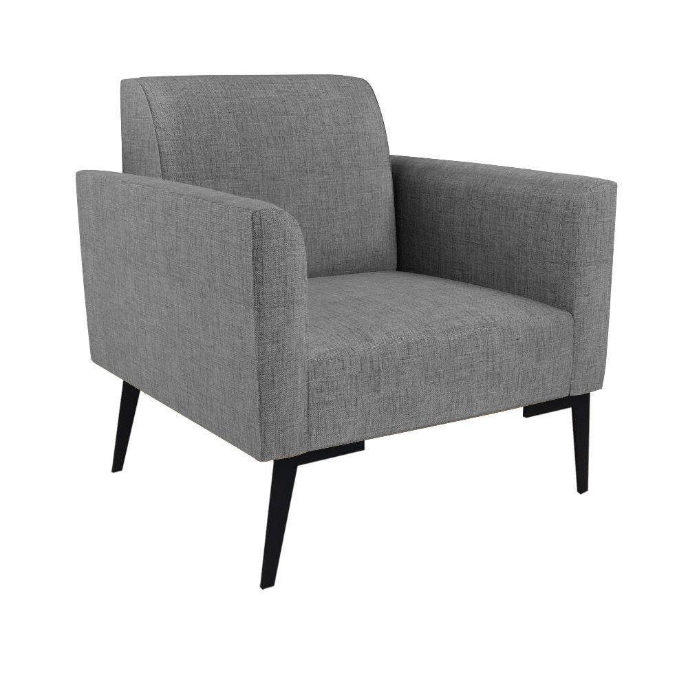 Poltrona Pés Villach Marisa Linho Grafite A26 D03 - D'rossi - 1