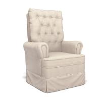 Poltrona De Amamentação Laura Linho Areia Tc183 Base Balanço De Madeira G01 - D'rossi - 1