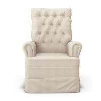 Poltrona De Amamentação Laura Linho Areia Tc183 Base Balanço De Madeira G01 - D'rossi - 5