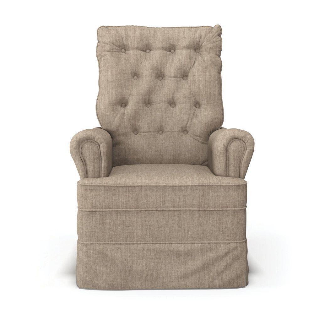 Poltrona De Amamentação Balanço E Puff Laura Base Madeira Linho Bege Tb193 G01 - D'rossi - 5