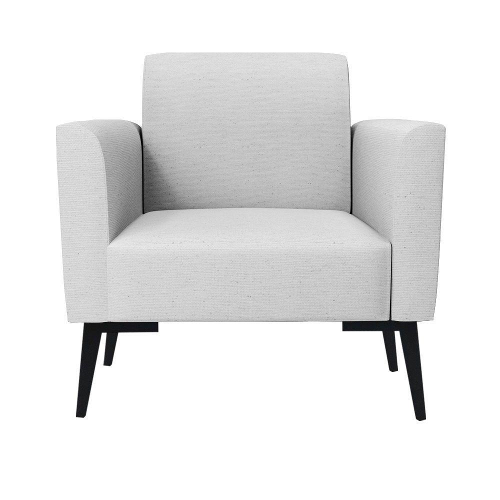 Kit 2 Poltronas Pés Villach Marisa Linho Cinza A05 D03 - D'rossi - 5