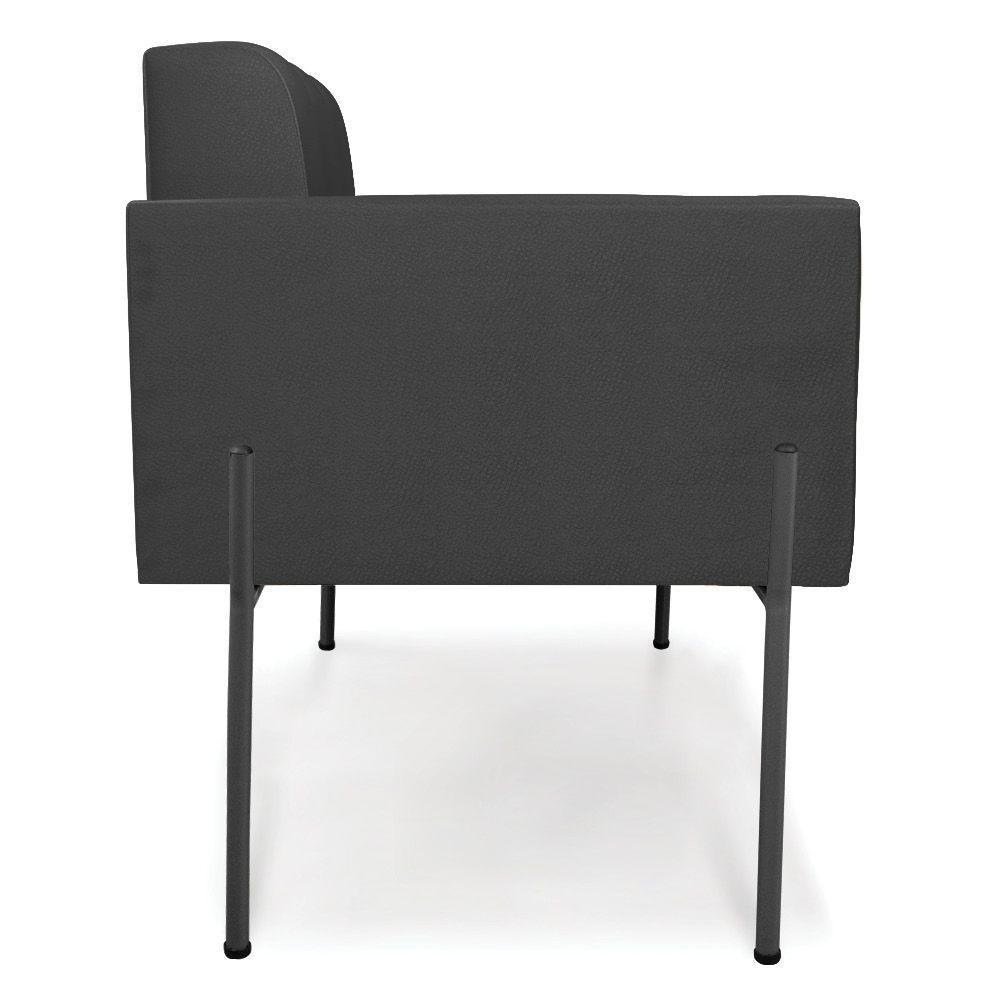 Poltrona Pé De Ferro Preto Para Sala Kit 2 Elisa Corino D03 - D'rossi Cor Preto - 6