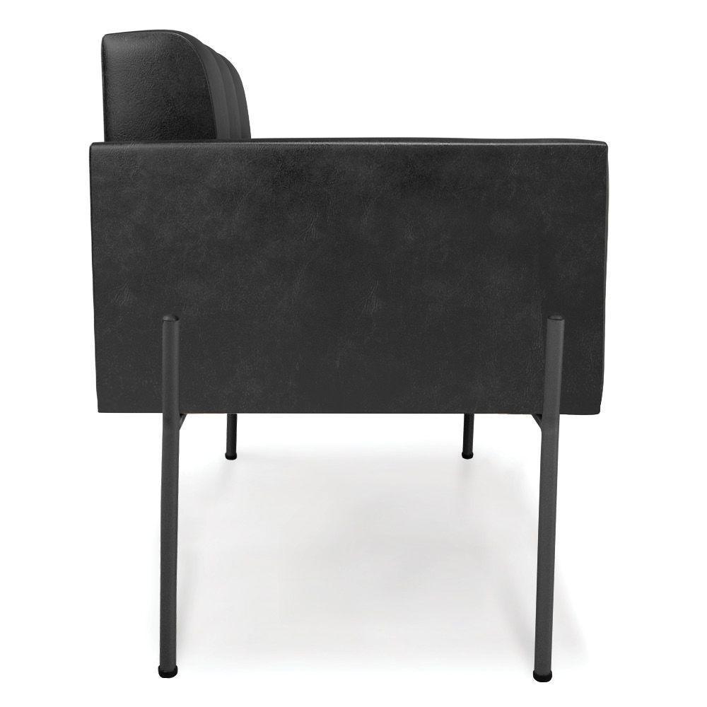 Poltrona Pé De Ferro Preto Para Sala Elisa Corano D03 - D'rossi Cor Preto - 5