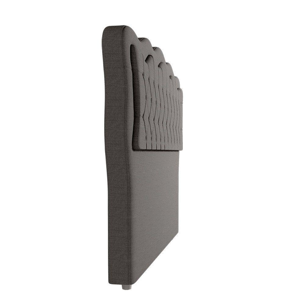 Cabeceira Para Cama Box Solteiro 90 Cm Eliza Linho Cinza I02 - D'rossi - 3