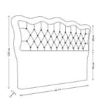 Cabeceira Para Cama Box Solteiro 90 Cm Eliza Linho Cinza I02 - D'rossi - 2