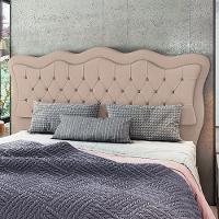Cabeceira Para Cama Box Solteiro 90 Cm Eliza Veludo Bege I02 - D'rossi - 5