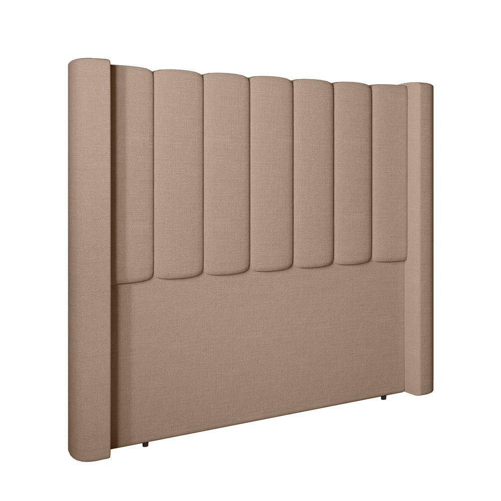Cabeceira Para Cama Box Solteiro 90 Cm Rania Linho Bege I02 - D'rossi - 1