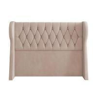 Cabeceira Para Cama Box Solteiro 90 Cm Beatriz Veludo Bege I02 - D'rossi