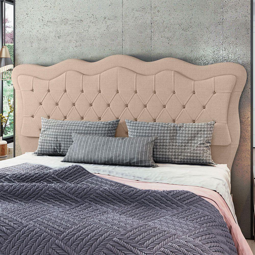 Cabeceira Para Cama Box King 193 Cm Eliza Linho Bege I02 - D'rossi - 5