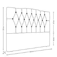 Cabeceira Para Cama Box Queen 160 Cm Amanda Veludo Bege I02 - D'rossi - 2