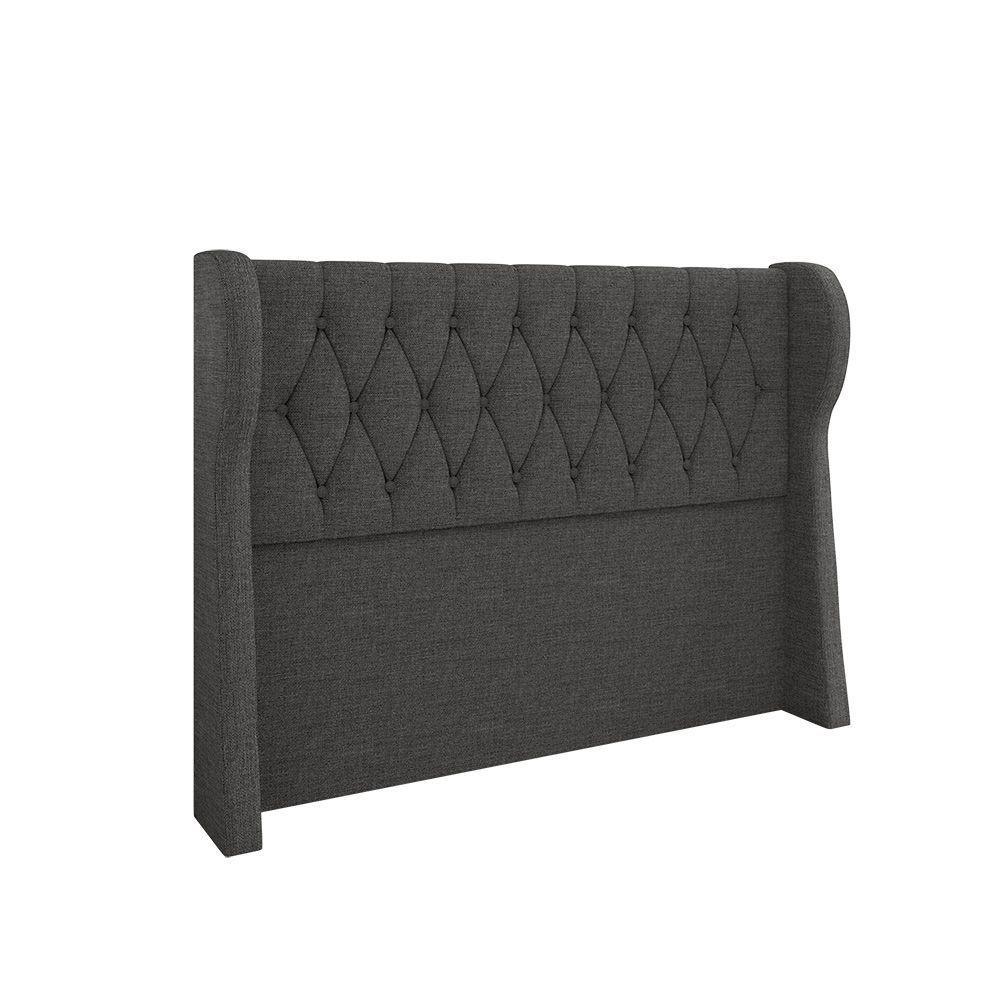 Cabeceira Para Cama Box Solteiro 90 Cm Beatriz Linho Cinza I02 - D'rossi - 5