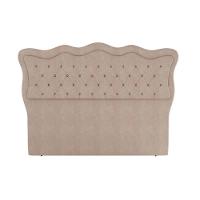 Cabeceira Para Cama Box Casal 140 Cm Eliza Veludo Bege I02 - D'rossi - 5