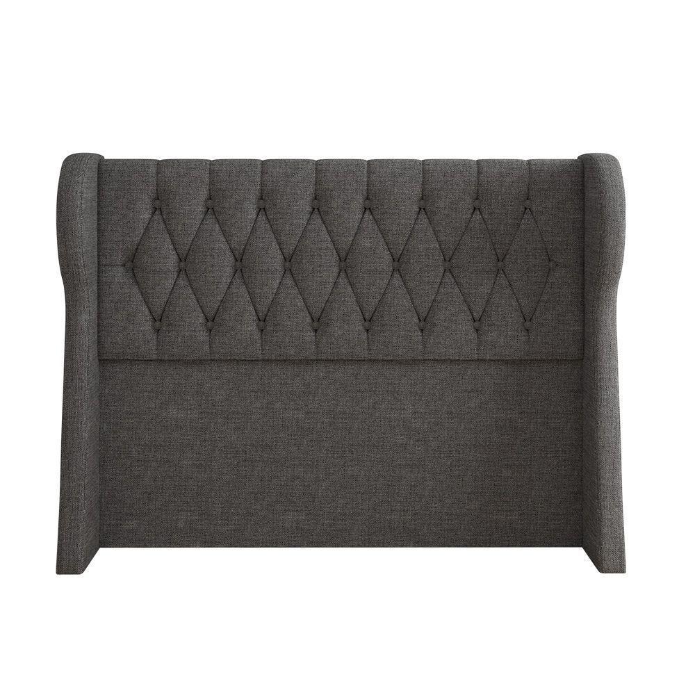 Cabeceira Para Cama Box King 193 Cm Beatriz Linho Cinza I02 - D'rossi - 4