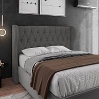 Cabeceira Para Cama Box King 193 Cm Beatriz Linho Cinza I02 - D'rossi - 5