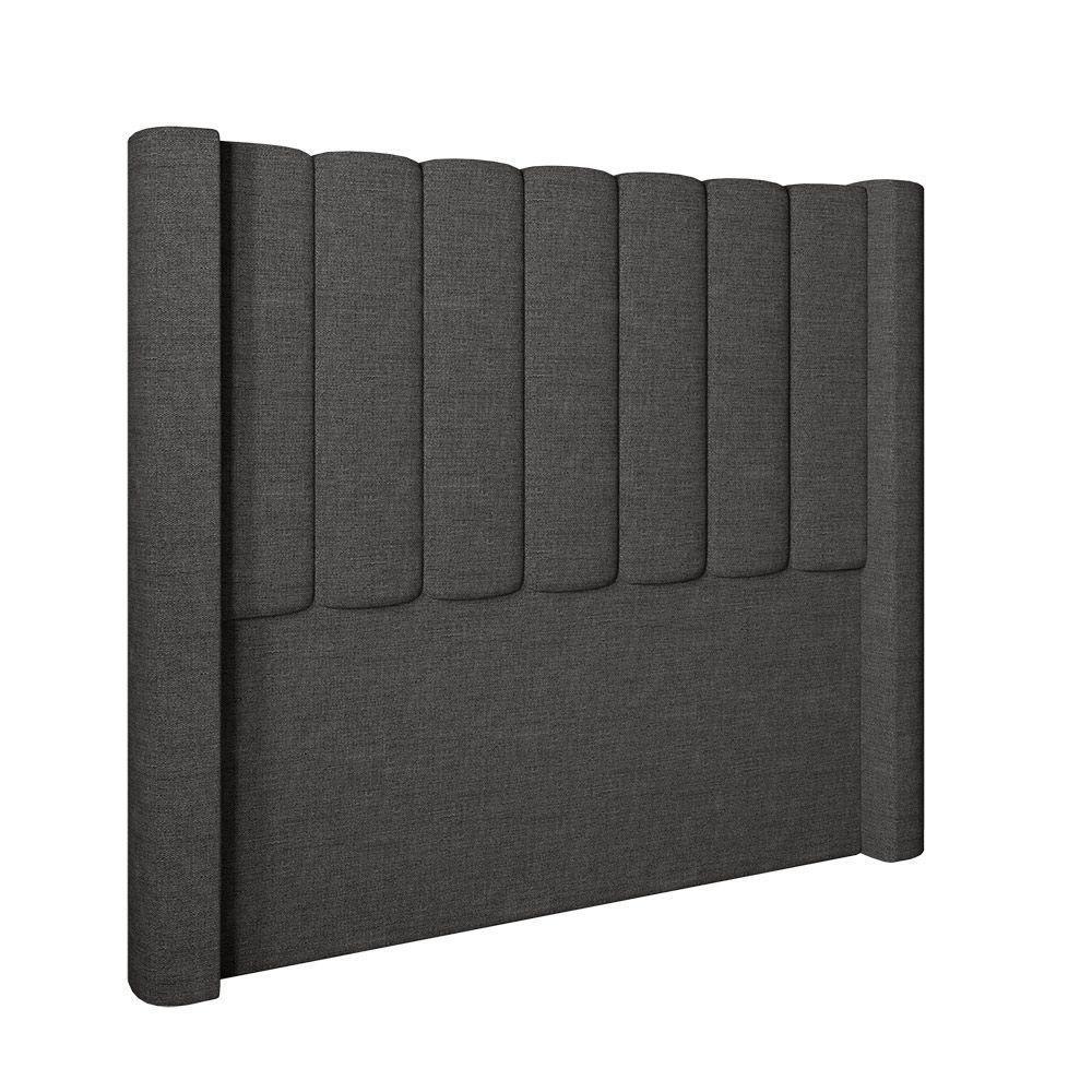 Cabeceira Para Cama Box Solteiro 90 Cm Rania Linho Cinza I02 - D'rossi - 1