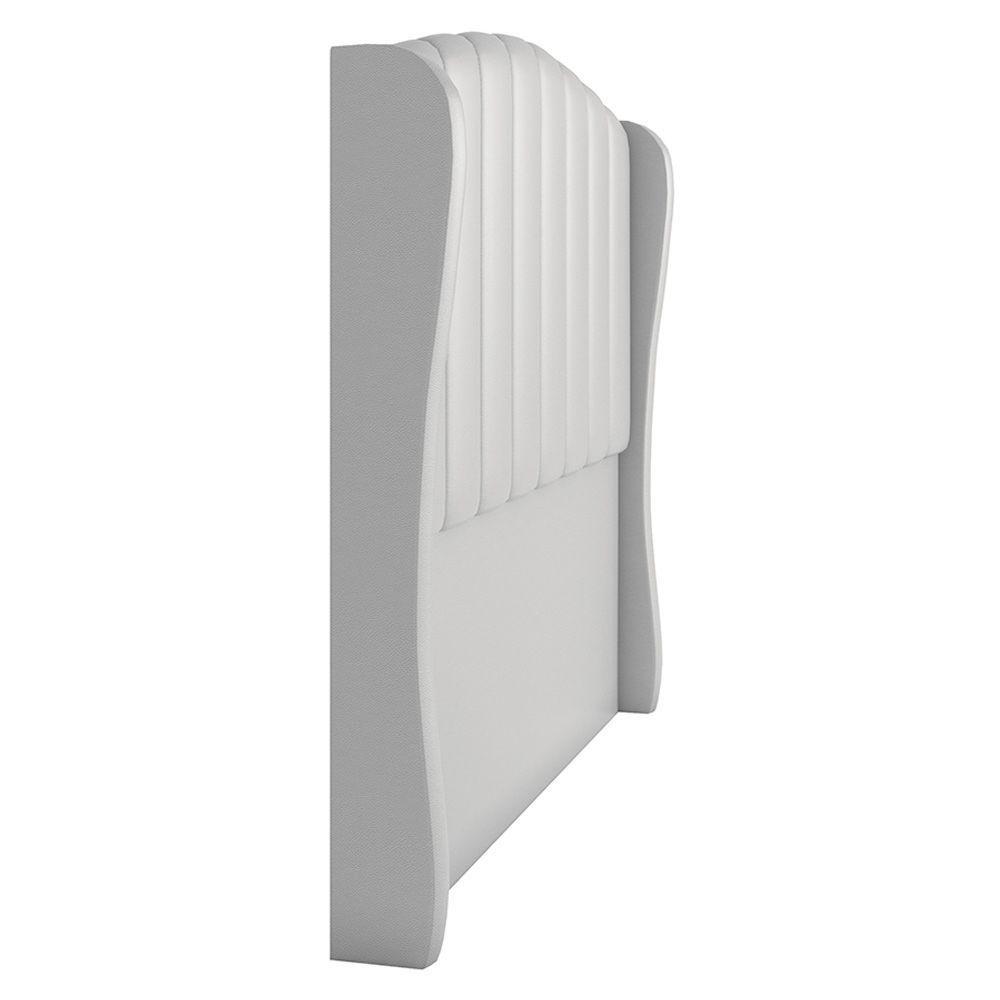 Cabeceira Para Cama Box Solteiro 90 Cm Angel Corino Branco I02 - D'rossi - 3