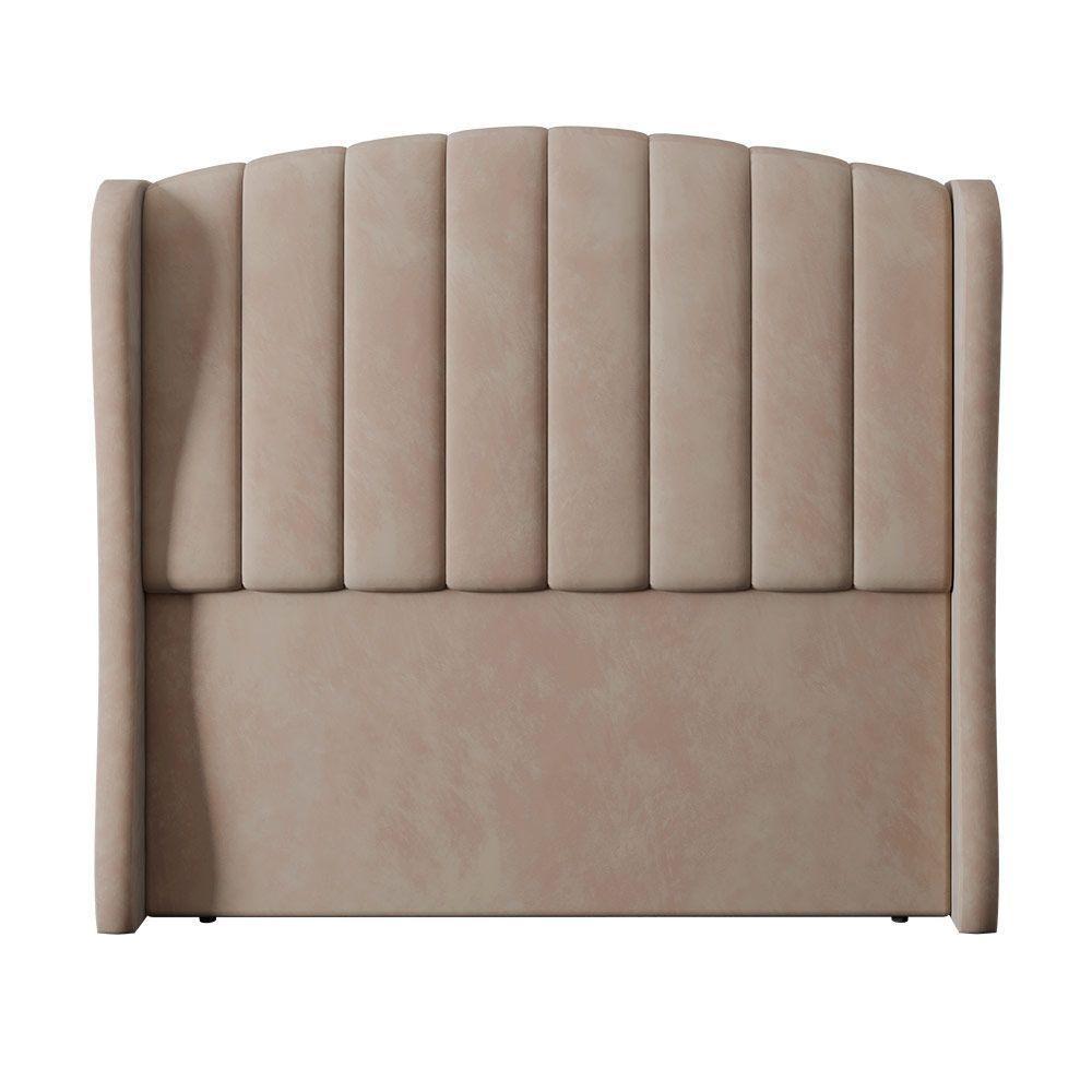 Cabeceira Para Cama Box Solteiro 90 Cm Angel Veludo Bege I02 - D'rossi - 4