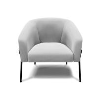 Poltrona Pé De Ferro Preto Kit 2 Stella Suede D03 - D'rossi Cor Cinza - 5