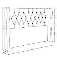 Cabeceira Para Cama Box Queen 160 Cm Beatriz Linho Bege I02 - D'rossi - 2