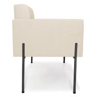 Poltrona Pé De Ferro Preto Para Sala Elisa Corino D03 - D'rossi Cor Bege - 5