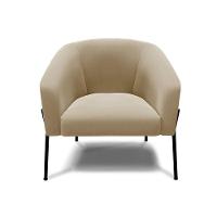 Poltrona Pé De Ferro Preto Kit 2 Stella Suede D03 - D'rossi Cor Marrom Rato - 5