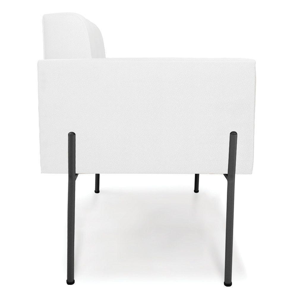 Poltrona Pé De Ferro Preto Para Sala Elisa Corino D03 - D'rossi Cor Branco - 5