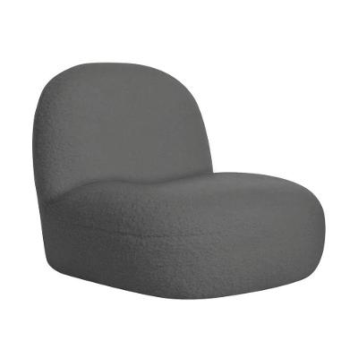 Poltrona Decorativa Sala Quarto Recepção Amsterdã Linho - Amarena Móveis Cor Cinza Escuro
