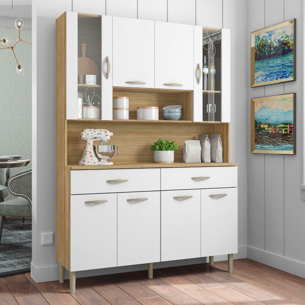 Armário De Cozinha Com 2 Gavetas Pisa Freijó Supremo - 2