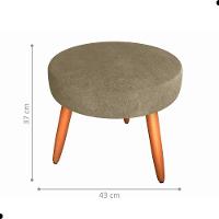 Conjunto Poltronas E Puff Anari Veludo Turkey Cappuccino