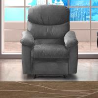 Poltrona Reclinável Essen Veludo Cinza - 1