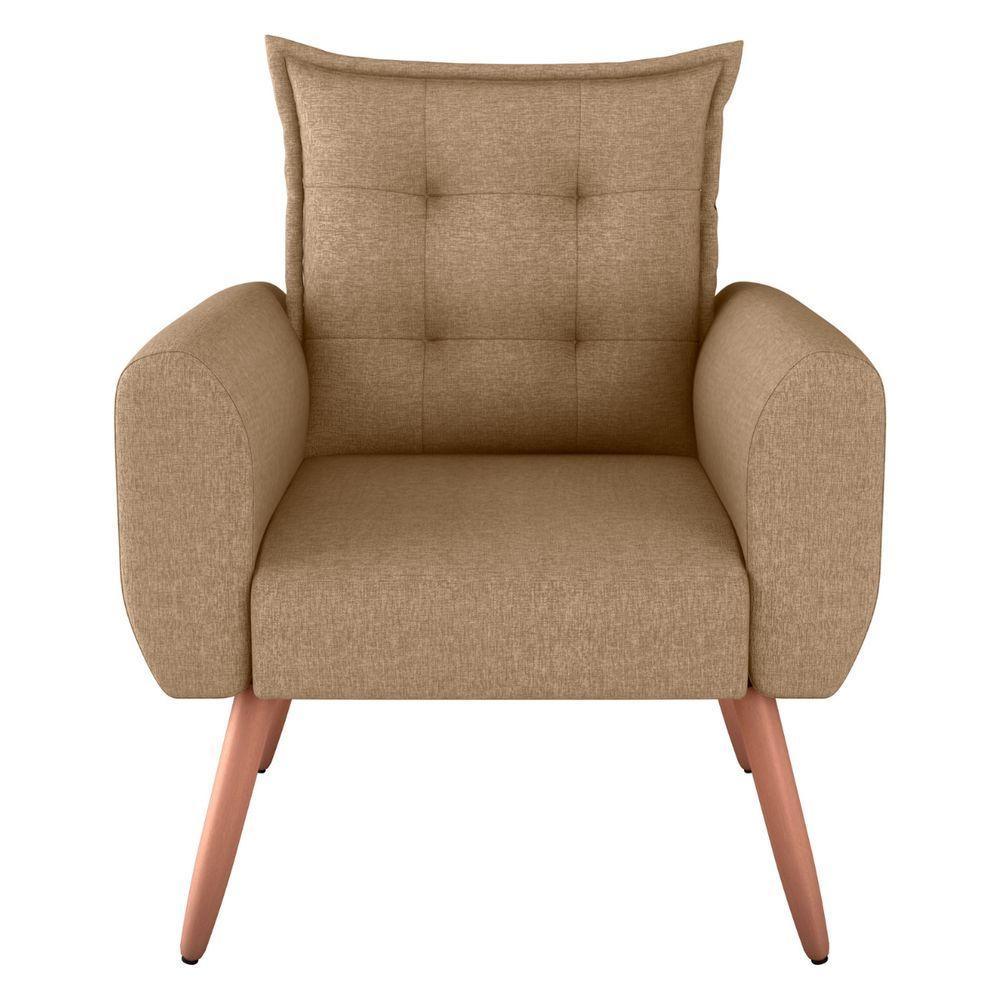 Jogo De Poltronas Decorativas Park Linho Areia - 4