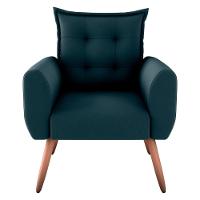 Jogo De Poltronas Decorativas Emma Suede Petróleo