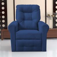 Poltrona Reclinável Para Descanso Thalia Suede Azul - 1
