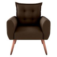 Jogo De Poltronas Decorativas Emma Suede Marrom