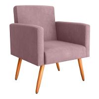 Poltrona Para Decoração Belém Veludo Turkey Rosa - 2