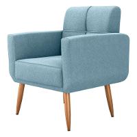 Poltrona Decorativa Juan Boucle Azul - 2