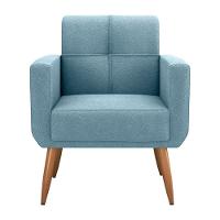 Poltrona Decorativa Juan Boucle Azul - 3