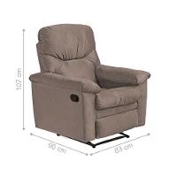 Poltrona Reclinável Olga Veludo Cappuccino - 4