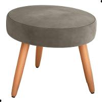 Conjunto Poltronas E Puff Iara Veludo Cappuccino - 2