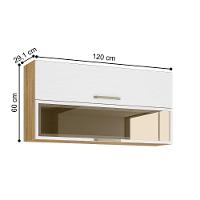 Armário Com 2 Portas Basculante Banff Freijó Supremo - 3