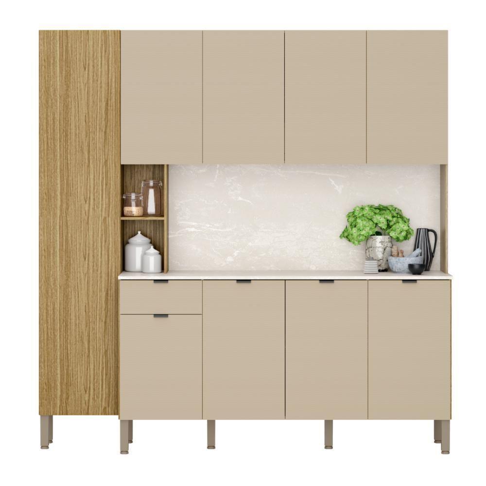 Armário De Cozinha 9 Portas Riscatto Astrid Freijó Vanilla - 1