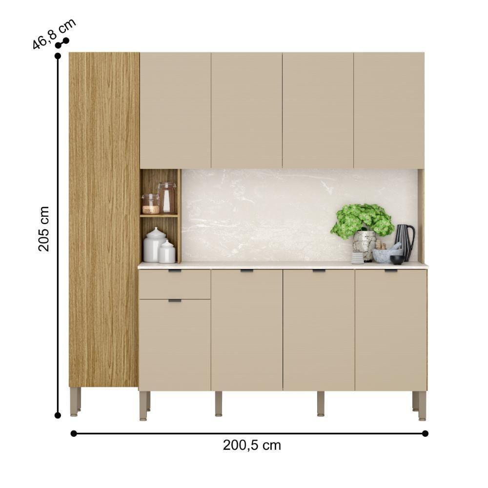 Armário De Cozinha 9 Portas Riscatto Astrid Freijó Vanilla - 2