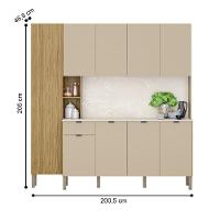 Armário De Cozinha 9 Portas Riscatto Astrid Freijó Vanilla - 2