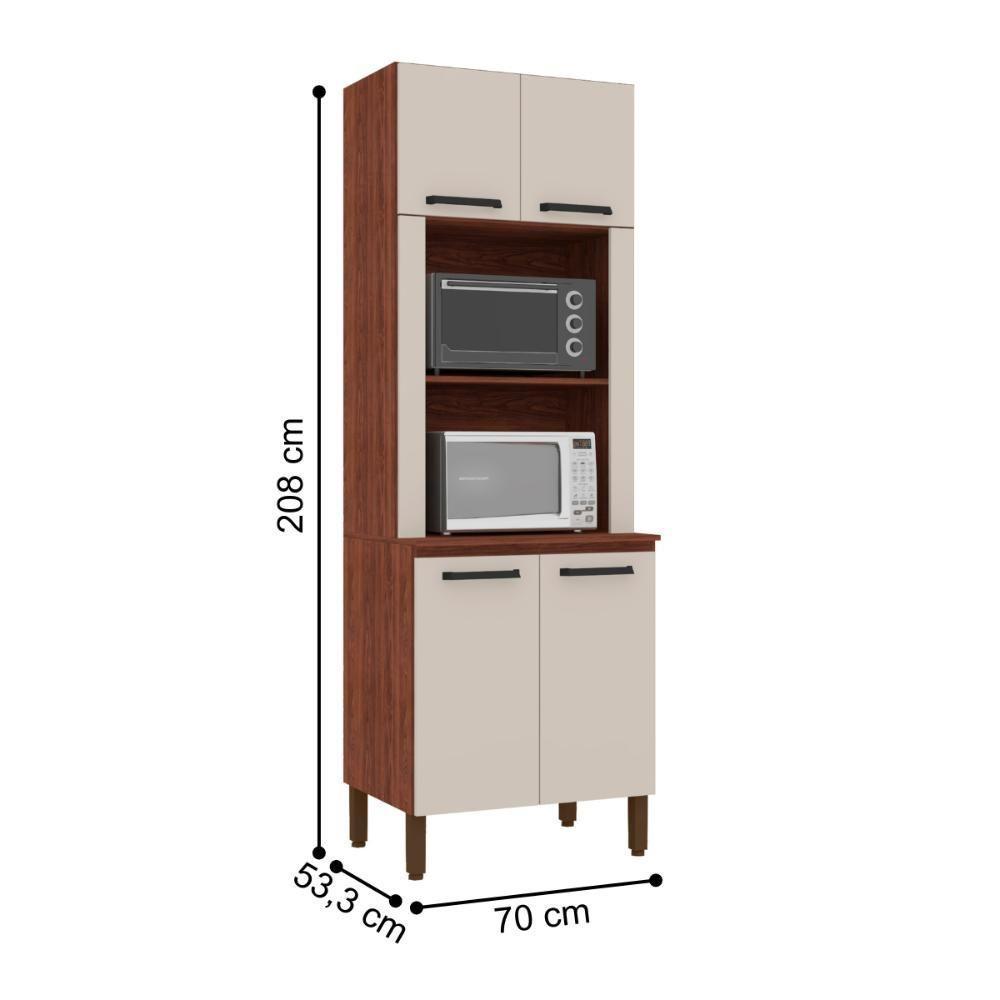 Armário De Cozinha Para Microondas Guelph Freijó Gris - 3