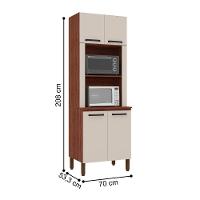 Armário De Cozinha Para Microondas Guelph Freijó Gris - 3