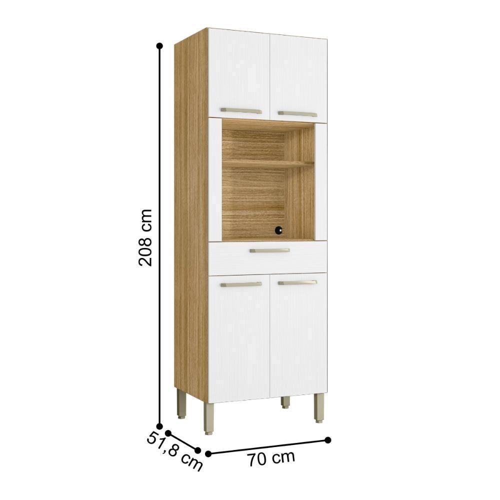 Armário De Cozinha Para Microondas Guelph Freijó Supremo - 3