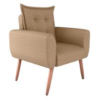 Poltrona Decorativa Vera Linho Areia - 2